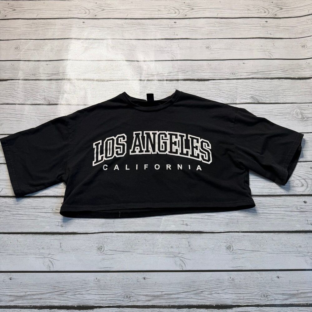 Los Angeles Black Crop Top